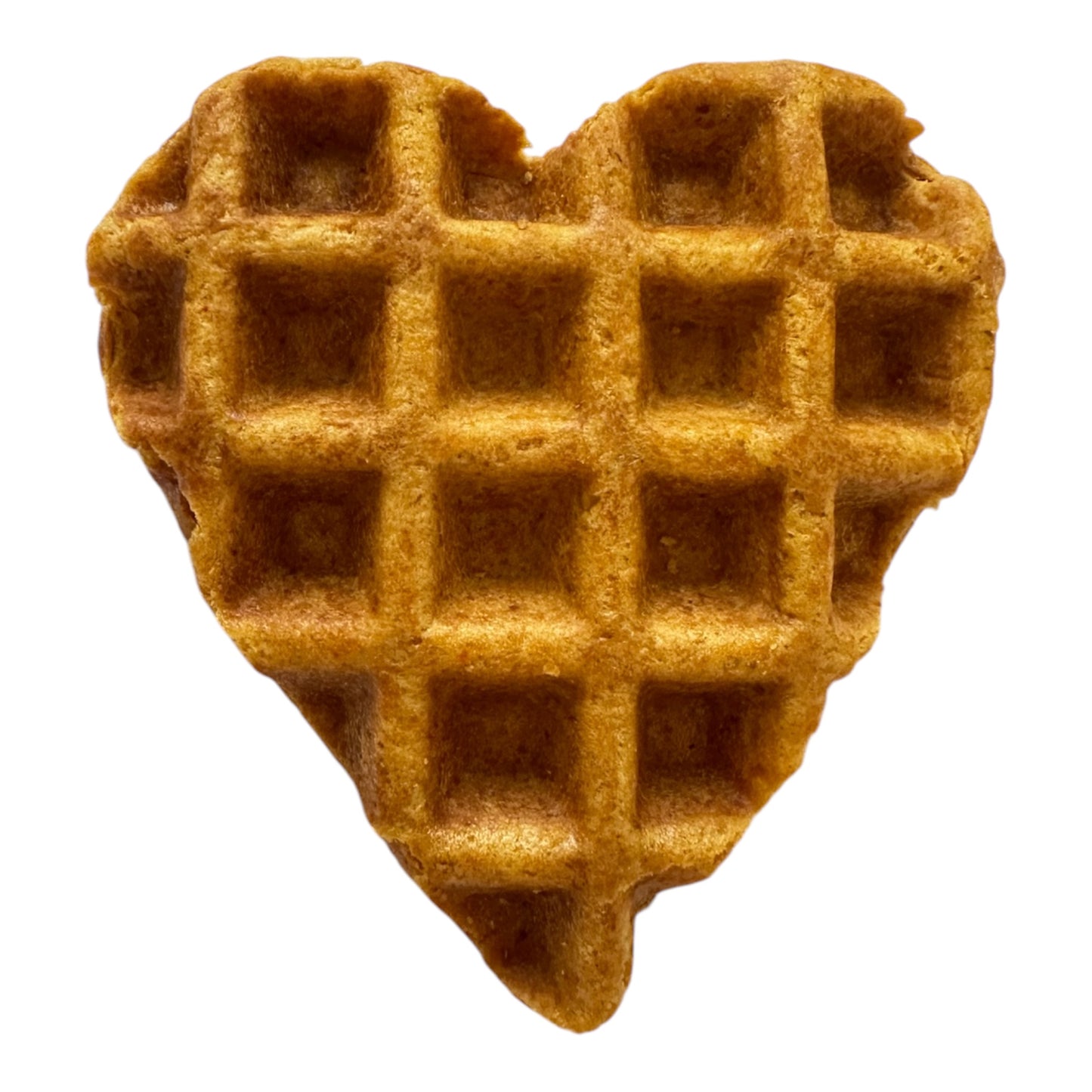 Large Waffle Heart Shape - Peanut Butter & Pumpkin Dog Treat